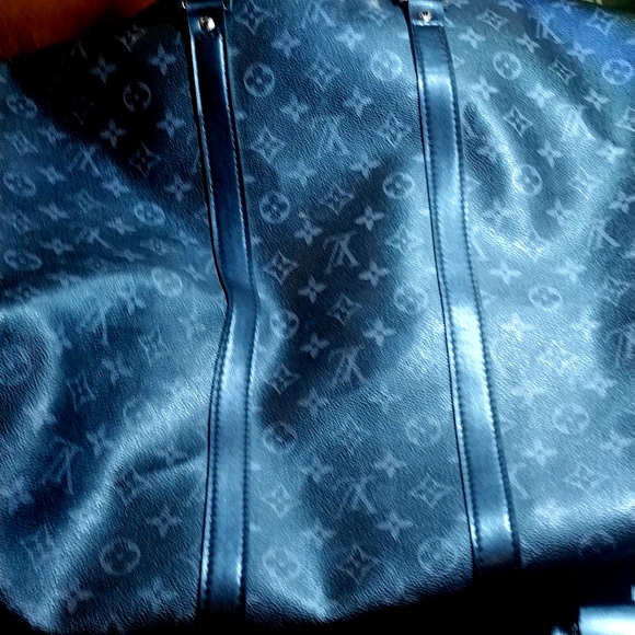 LOUIS VUITTON KEEPALL BANDOULIERRE 55 DUFFEL (BLACK) (MONOGRAM ECLIPSE) - Picture 3 of 4